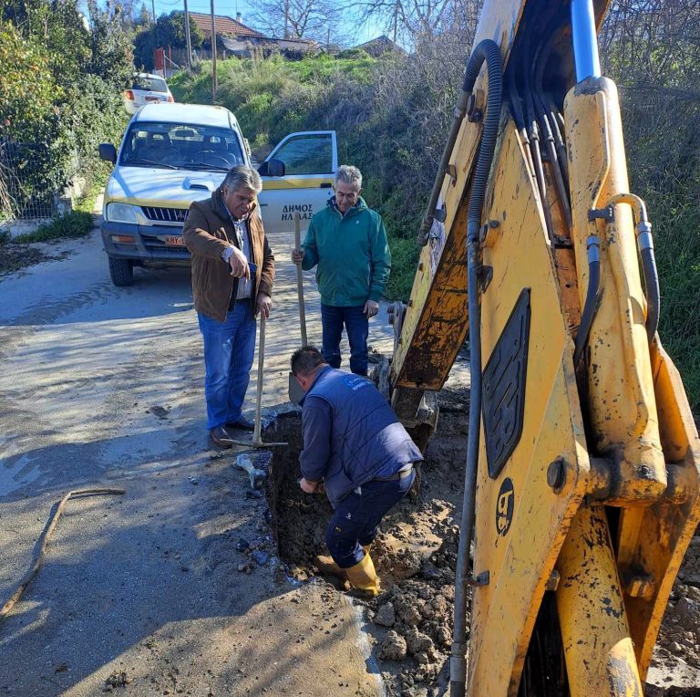 Δήμος Ήλιδας: Μία ακόμα σοβαρή βλάβη στην υδροδότηση αποκαταστάθηκε άμεσα στο Σούλι Πηνείας