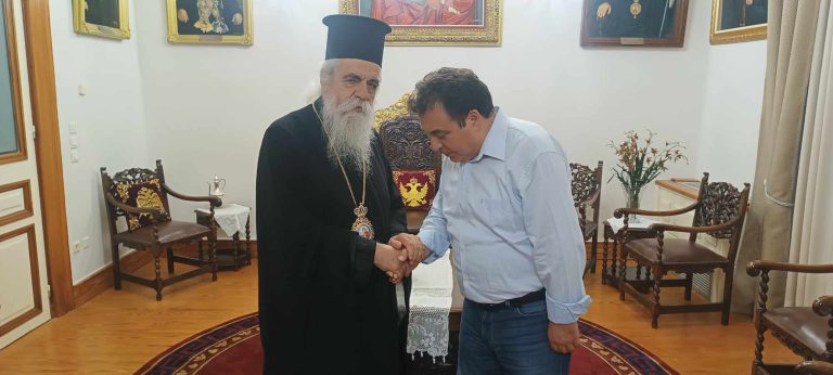 Επίσκεψη του Δημάρχου Πύργου Παν. Αντωνακόπουλου στον Μητροπολίτη Ηλείας και Ωλένης κ.κ. Αθανάσιο Β’