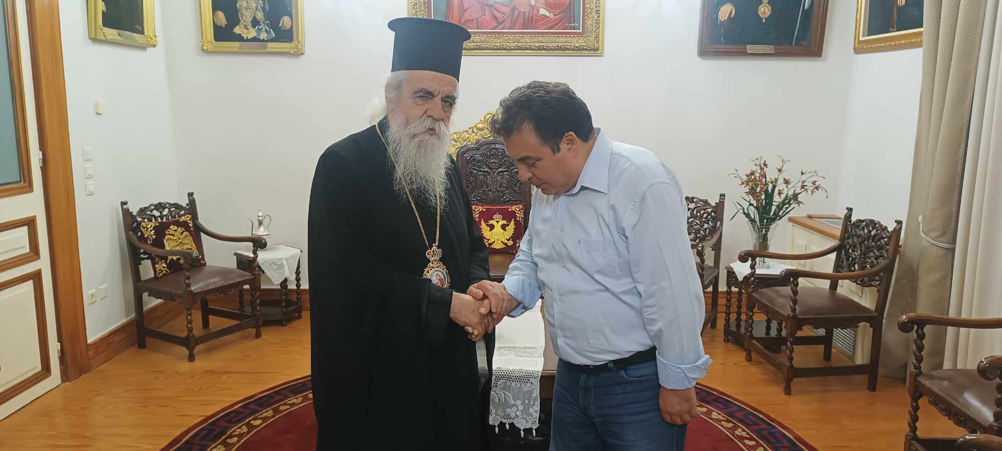 Επίσκεψη του Δημάρχου Πύργου Παν. Αντωνακόπουλου στον Μητροπολίτη Ηλείας και Ωλένης κ.κ. Αθανάσιο Β’