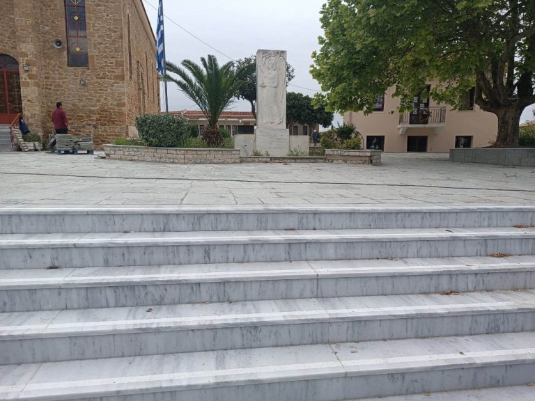 Δήμος Πύργου: Ολοκληρώνονται τα έργα ανάπλασης της κεντρικής πλατείας του Ελαιώνα
