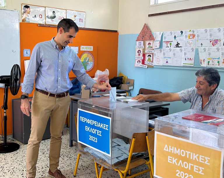 Στον Πύργο ψήφισε ο Αντιπεριφερειάρχης Π.Ε. Ηλείας Βασίλης Γιαννόπουλος