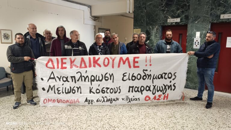 Πύργoς: Συμβολική κατάληψη αγροτών στο κτίριο της ΠΕ Ηλείας