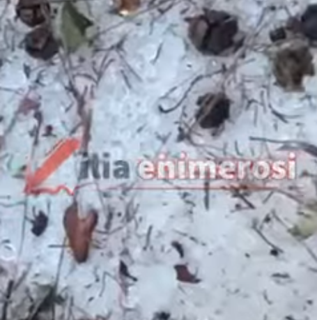 Kαιρός:  Χαλάζι και στο βουνό του Κατακόλου (short video)