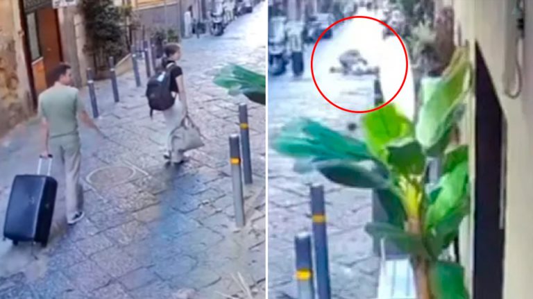 Ιταλία: Η στιγμή που άγαλμα χτύπησε στο κεφάλι και σκότωσε 30χρονη τουρίστρια (video)