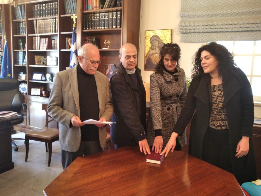 Oρκομωσία τριών νέων μόνιμων υπαλλήλων στον δήμο Πύργου