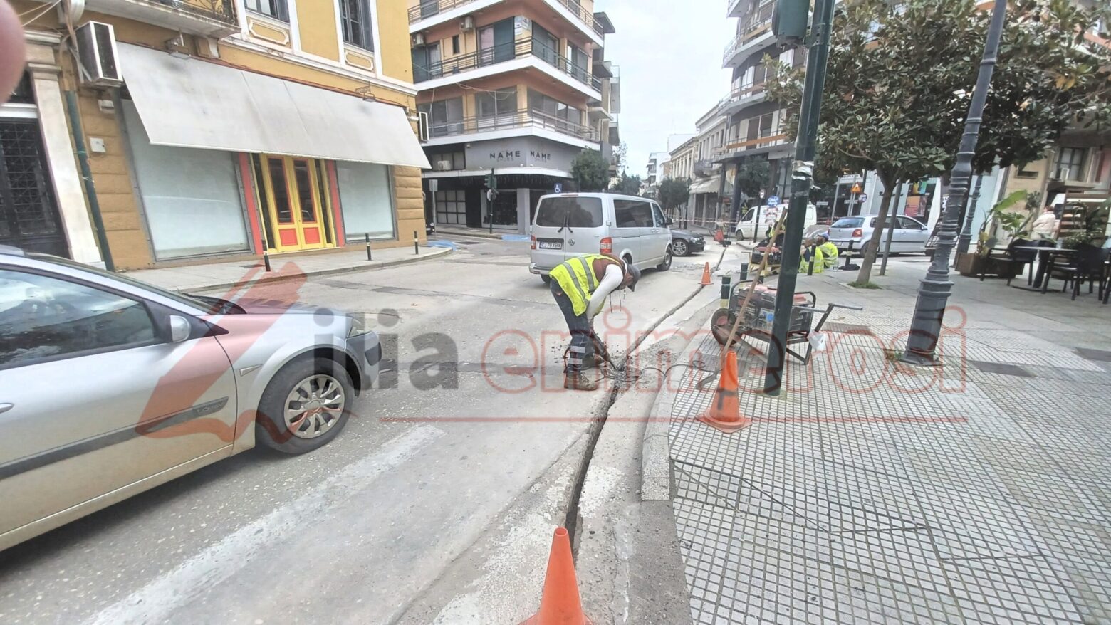Πύργος: "Kλειστή" η Ερμού λόγω εργασιών για το δίκτυο οπτικών ινών