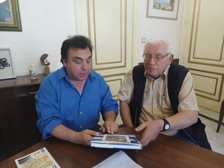 Συνάντηση του δημάρχου Πύργου Παναγιώτη Αντωνακόπουλου με τον Πάνο Τριγάζη